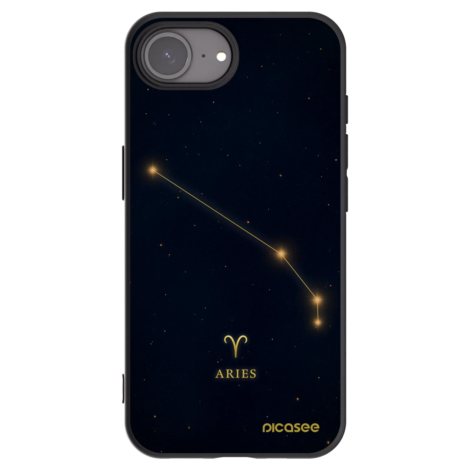 Picasee Μαύρη θήκη σιλικόνης για Apple iPhone 16e - ARIES