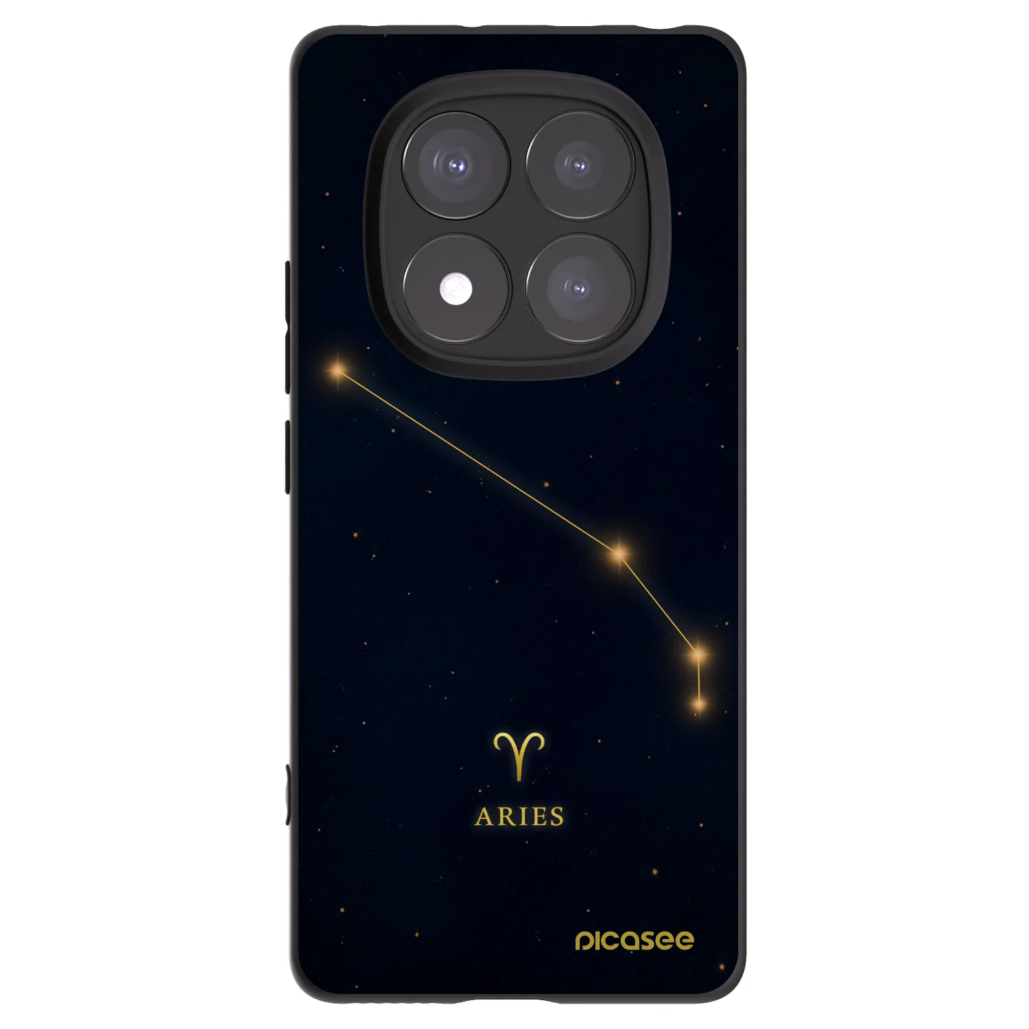 Picasee Μαύρη θήκη σιλικόνης για Xiaomi Redmi Note 14 Pro 5G - ARIES