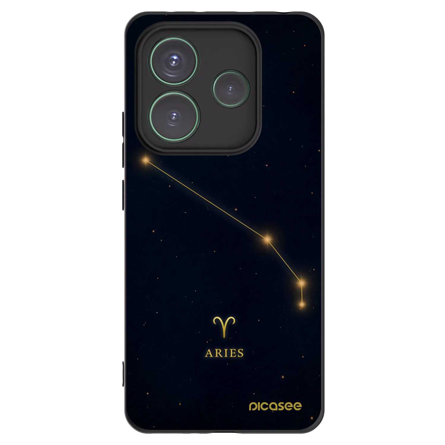 Picasee Μαύρη θήκη σιλικόνης για Xiaomi Redmi Note 14 5G - ARIES