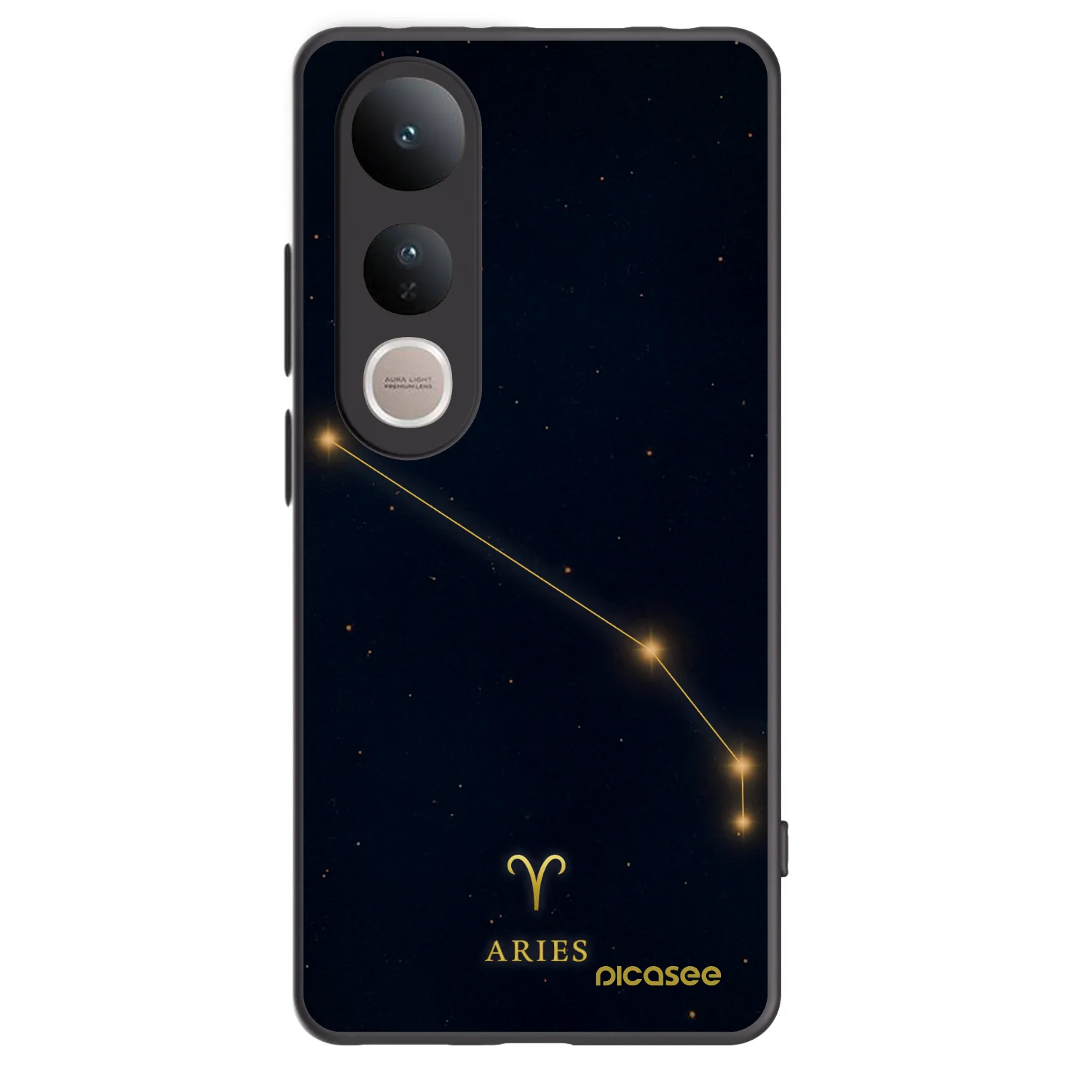 Picasee Μαύρη θήκη σιλικόνης για Vivo V50 Lite 5G - ARIES