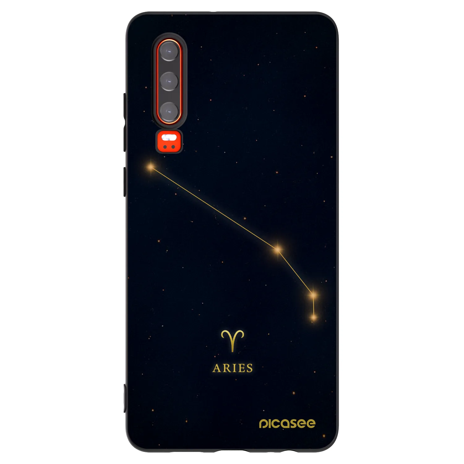 Picasee Μαύρη θήκη σιλικόνης για Huawei P30 - ARIES