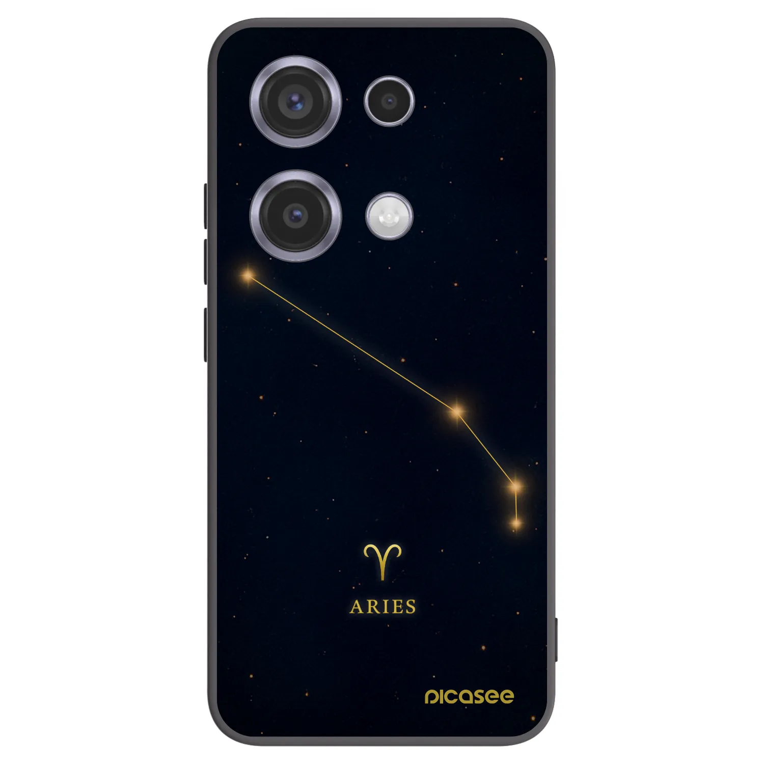 Picasee Μαύρη θήκη σιλικόνης για Xiaomi Redmi Note 14S - ARIES