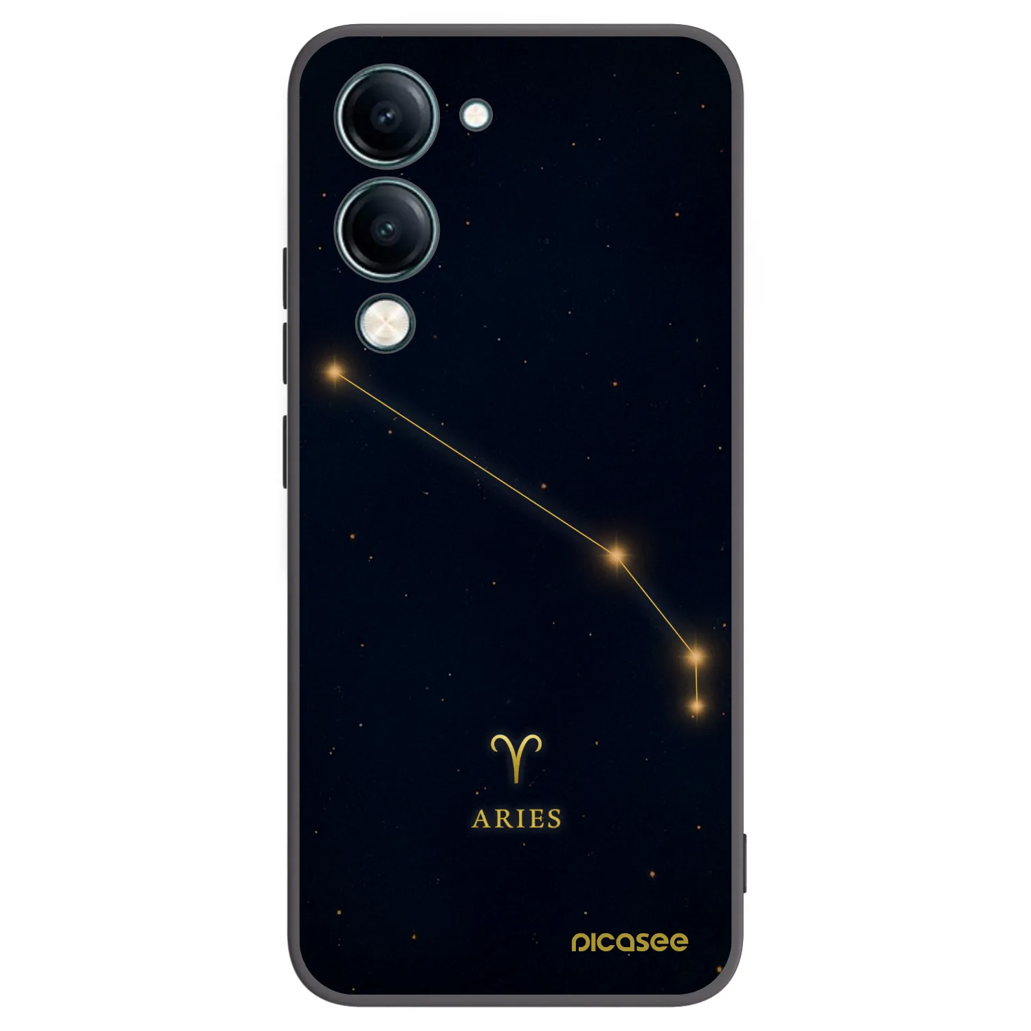 Picasee Μαύρη θήκη σιλικόνης για Vivo Y29s 5G - ARIES