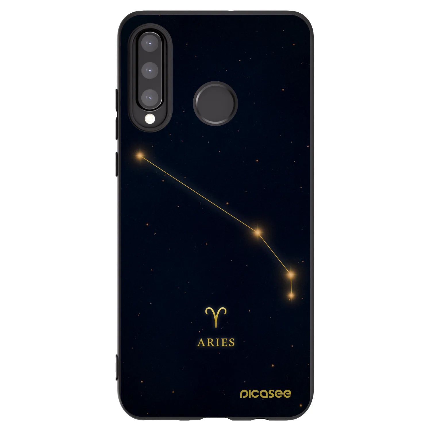 Picasee Μαύρη θήκη σιλικόνης για Huawei P30 Lite - ARIES