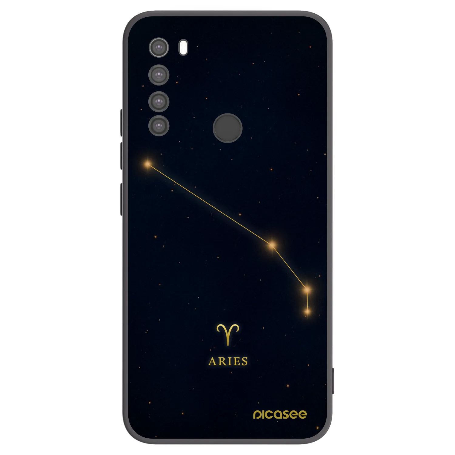 Picasee Μαύρη θήκη σιλικόνης για Xiaomi Redmi Note 8 - ARIES
