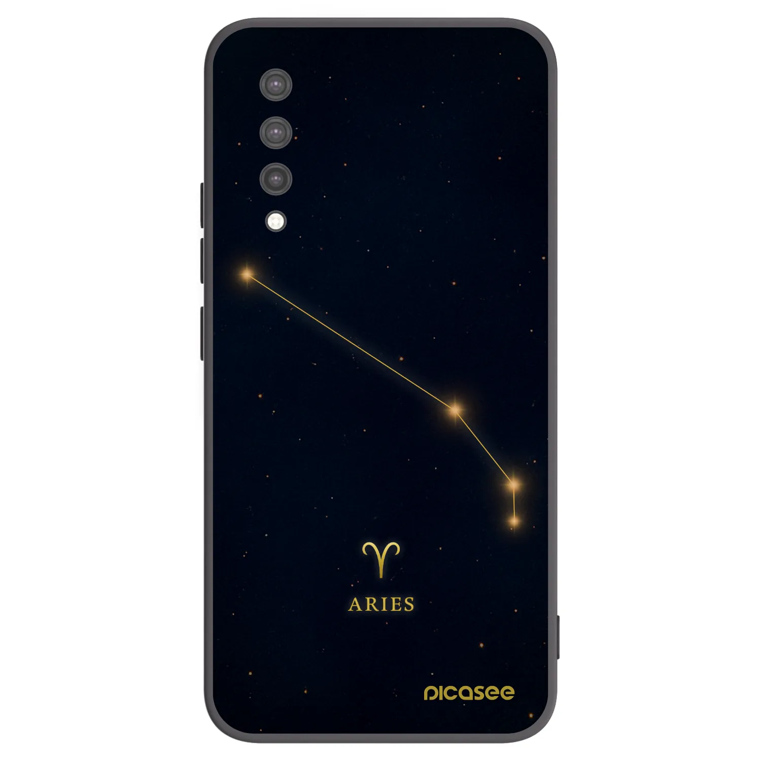 Picasee Μαύρη θήκη σιλικόνης για Xiaomi Mi 9 Lite - ARIES