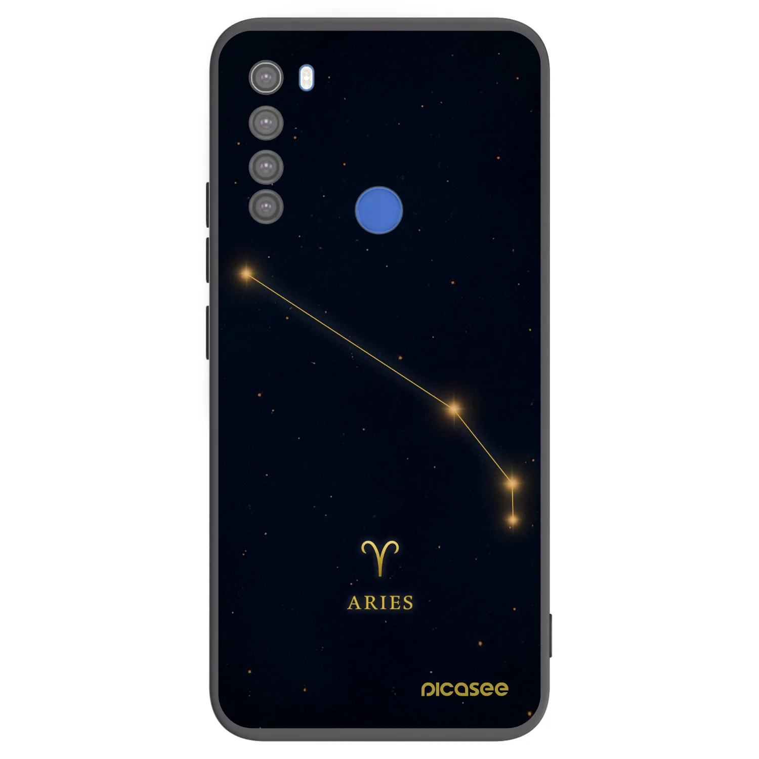 Picasee Μαύρη θήκη σιλικόνης για Xiaomi Redmi Note 8T - ARIES