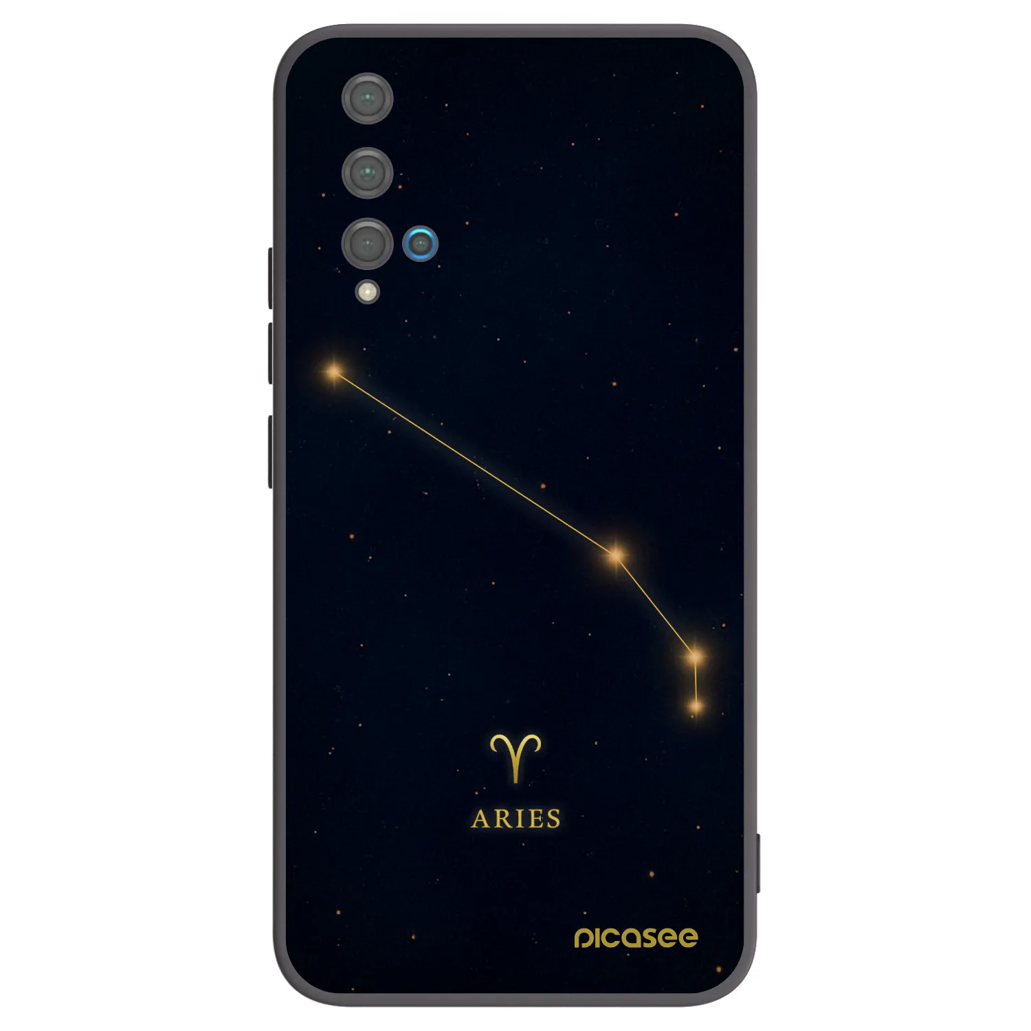 Picasee Μαύρη θήκη σιλικόνης για Huawei Nova 5T - ARIES