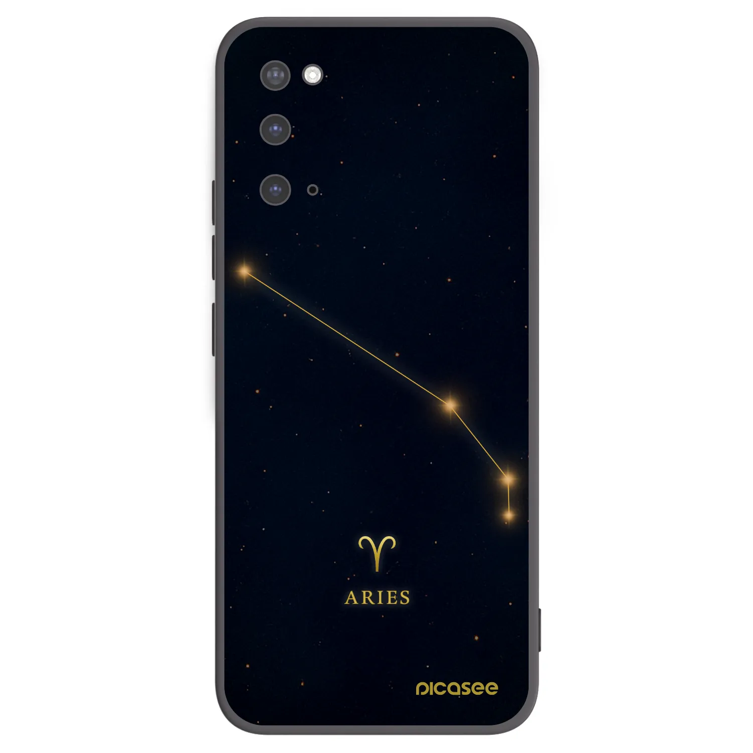 Picasee Μαύρη θήκη σιλικόνης για Samsung Galaxy S20 G980F - ARIES