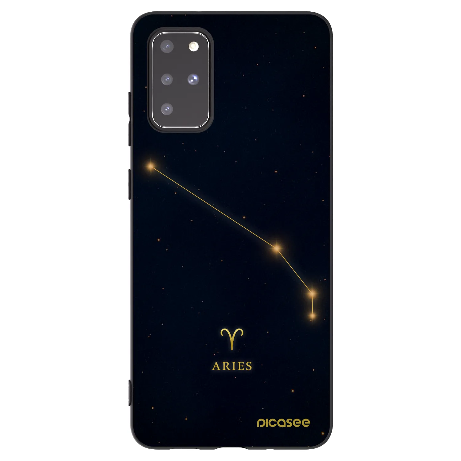 Picasee Μαύρη θήκη σιλικόνης για Samsung Galaxy S20+ G985F - ARIES