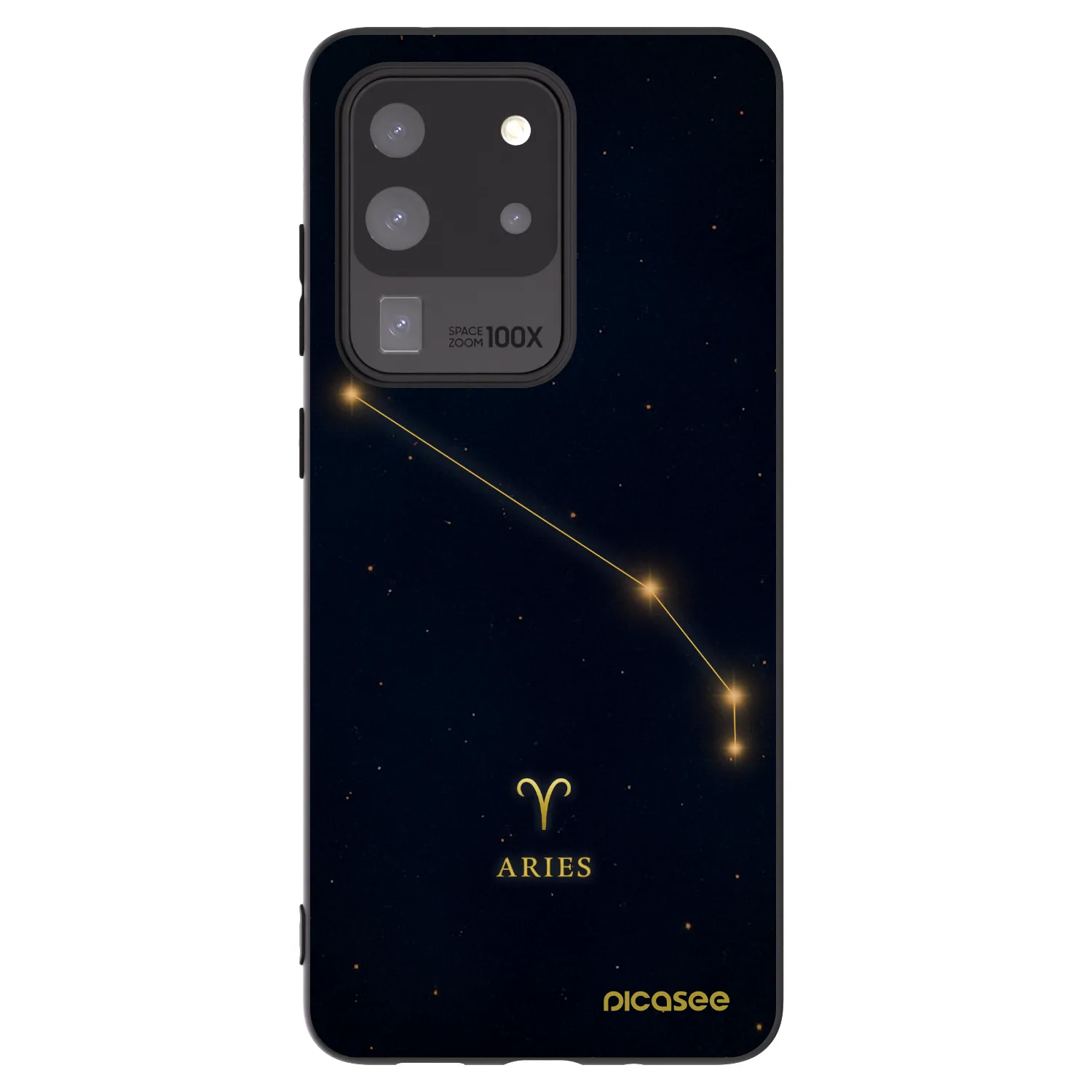 Picasee Μαύρη θήκη σιλικόνης για Samsung Galaxy S20 Ultra 5G G988F - ARIES