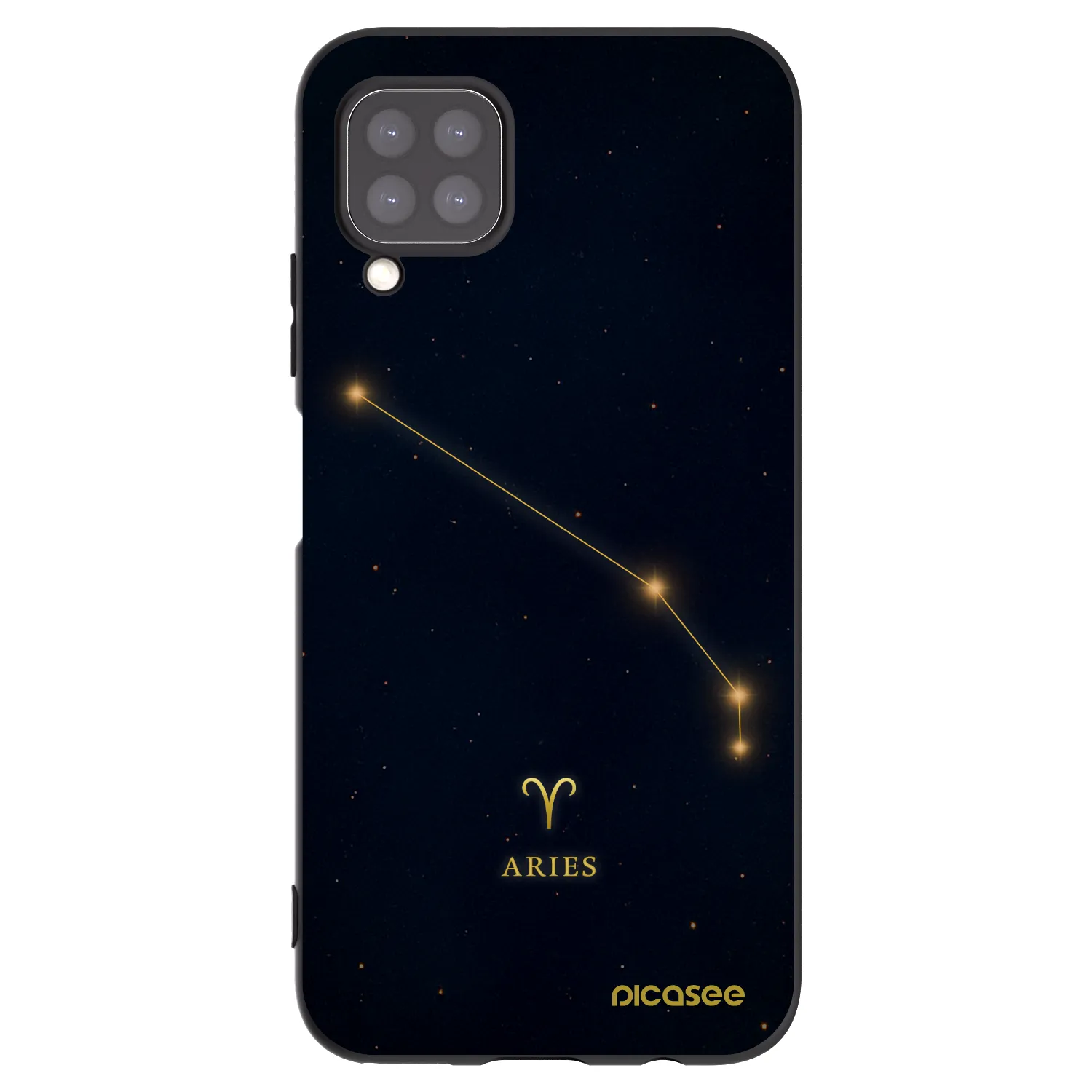 Picasee Μαύρη θήκη σιλικόνης για Huawei P40 Lite - ARIES