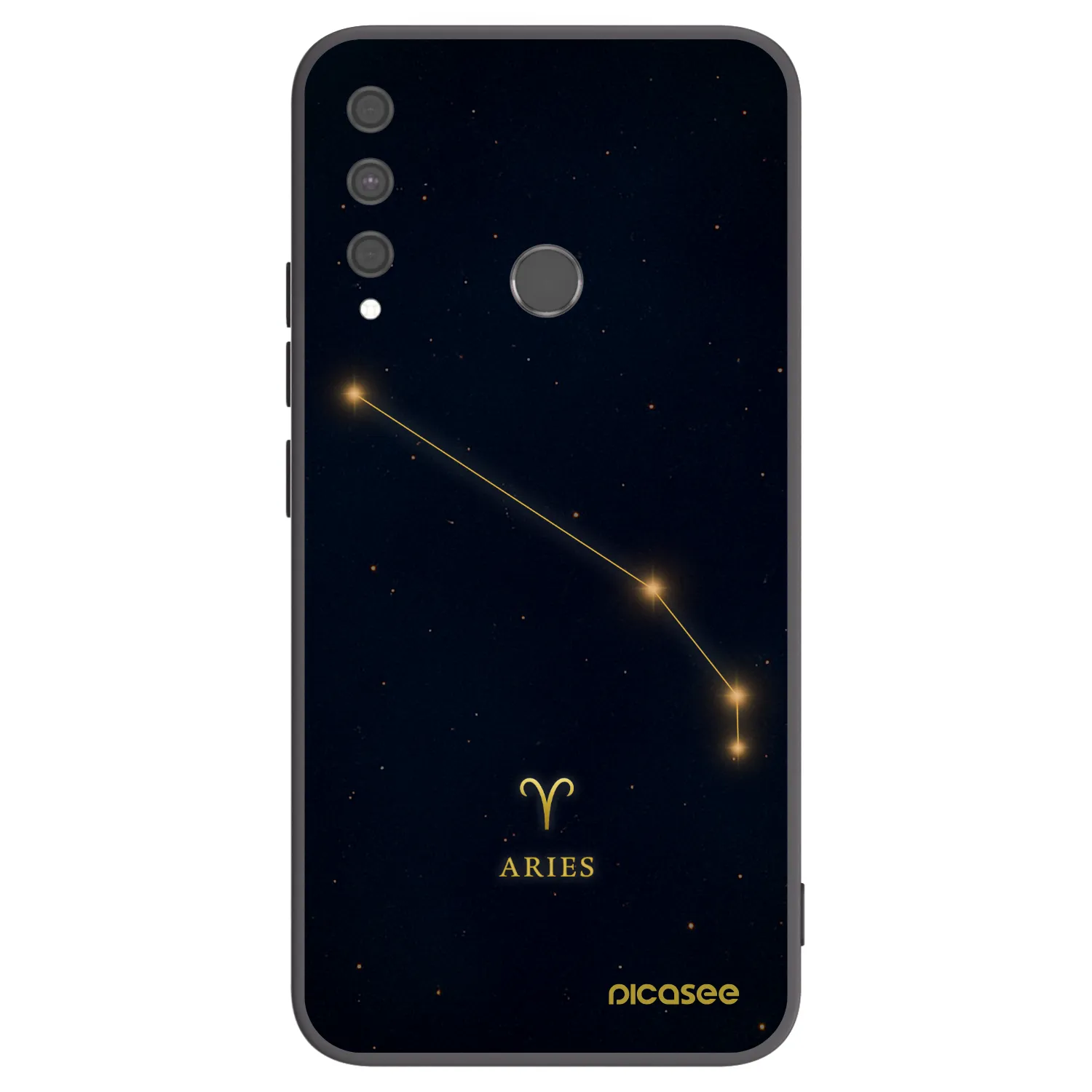 Picasee Μαύρη θήκη σιλικόνης για Huawei P40 Lite E - ARIES