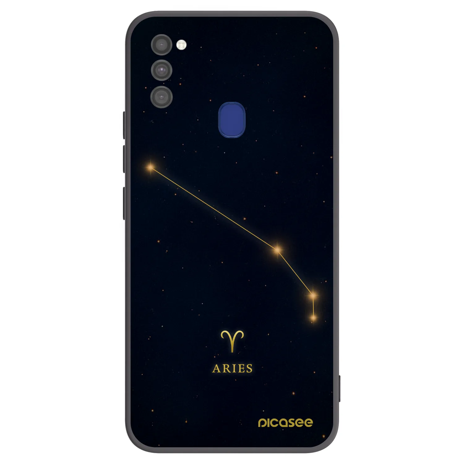 Picasee Μαύρη θήκη σιλικόνης για Samsung Galaxy M21 M215F - ARIES