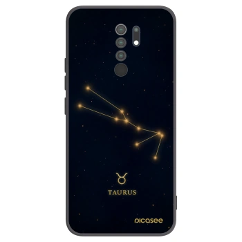 Picasee Μαύρη θήκη σιλικόνης για Xiaomi Redmi 9 - TAURUS