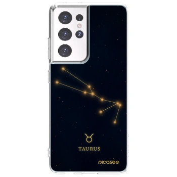 Picasee διαφανής θήκη σιλικόνης Samsung Galaxy S21 Ultra 5G G998B - TAURUS