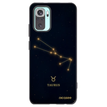 Picasee Μαύρη θήκη σιλικόνης για Xiaomi Redmi Note 10 Pro - TAURUS