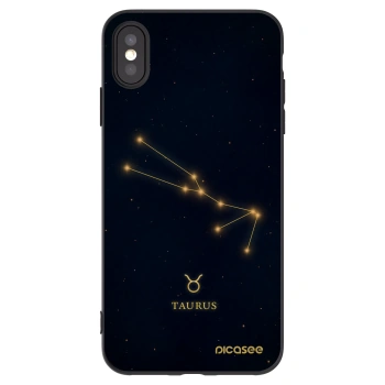 Picasee Μαύρη θήκη σιλικόνης για Apple iPhone XS Max - TAURUS