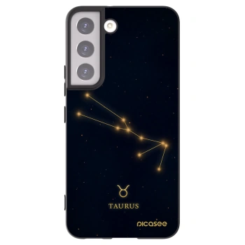 Picasee Μαύρη θήκη σιλικόνης για Samsung Galaxy S22 5G - TAURUS