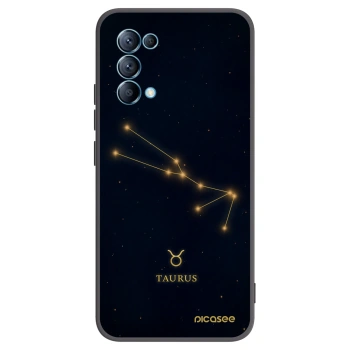 Picasee Μαύρη θήκη σιλικόνης για OPPO Reno 5 5G - TAURUS