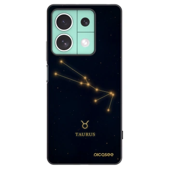 Picasee Μαύρη θήκη σιλικόνης για Xiaomi Redmi Note 13 5G - TAURUS