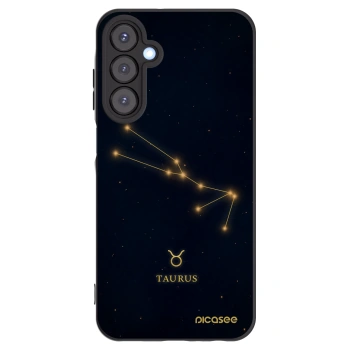 Picasee Μαύρη θήκη σιλικόνης για Samsung Galaxy A25 A256B 5G - TAURUS
