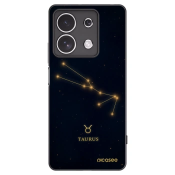 Picasee Μαύρη θήκη σιλικόνης για Xiaomi Redmi Note 13 4G - TAURUS