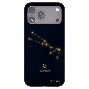Picasee Μαύρη θήκη σιλικόνης για Apple iPhone 17 Pro Max - TAURUS