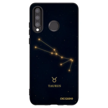 Picasee Μαύρη θήκη σιλικόνης για Huawei P30 Lite - TAURUS