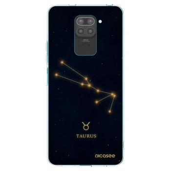 Picasee Μαύρη θήκη σιλικόνης για Xiaomi Redmi Note 9 - TAURUS