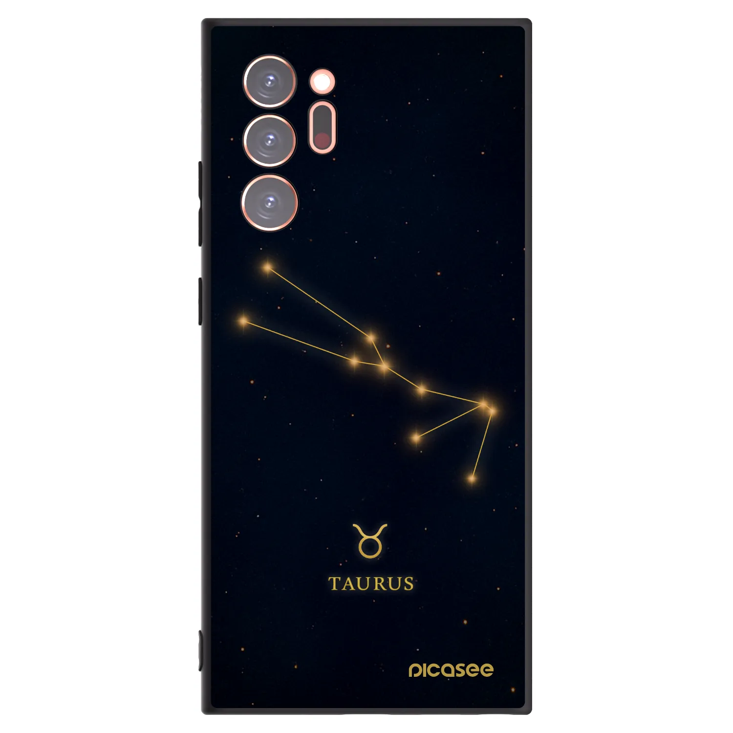 Picasee Μαύρη θήκη σιλικόνης για Samsung Galaxy Note 20 Ultra - TAURUS
