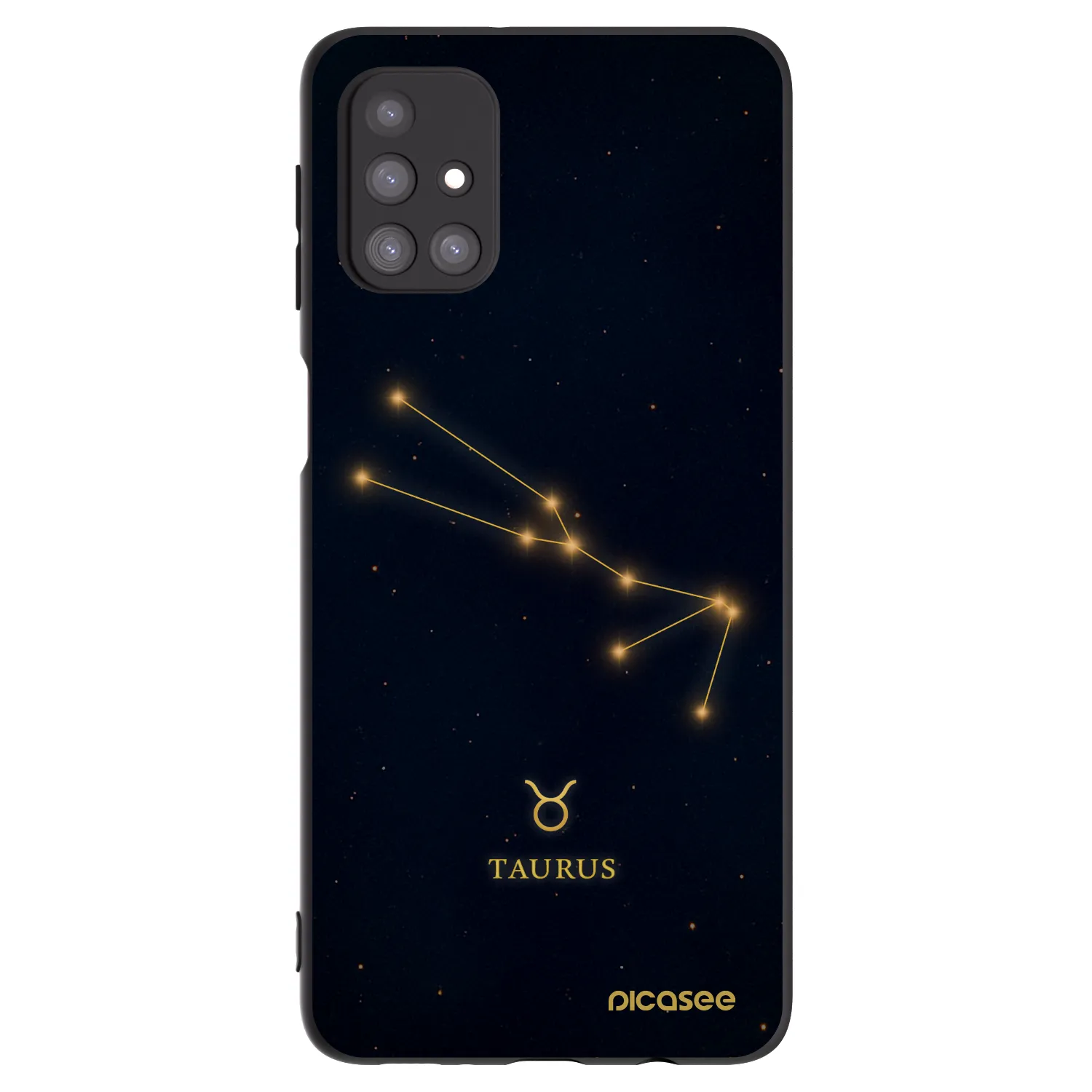 Picasee Μαύρη θήκη σιλικόνης για Samsung Galaxy M31s - TAURUS