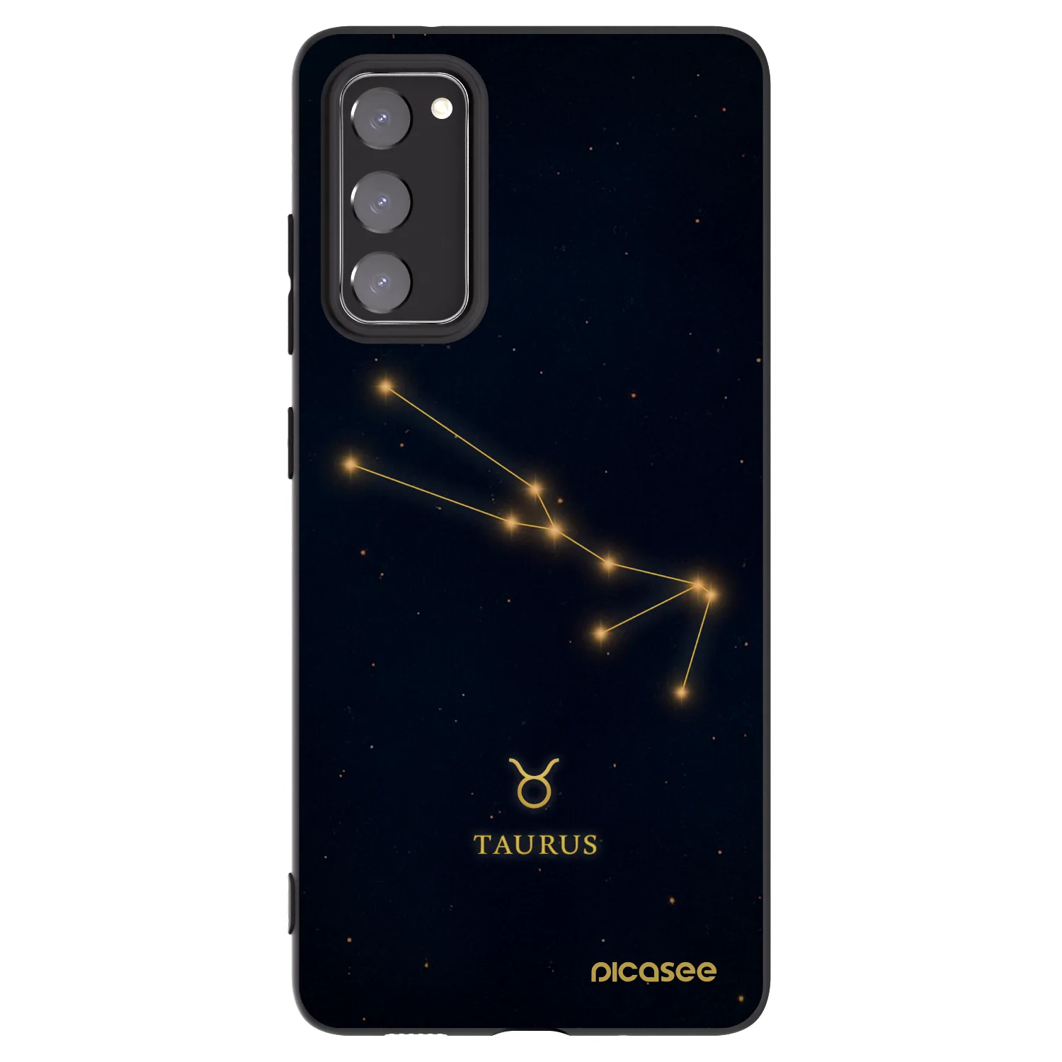 Picasee Μαύρη θήκη σιλικόνης για Samsung Galaxy S20 FE - TAURUS