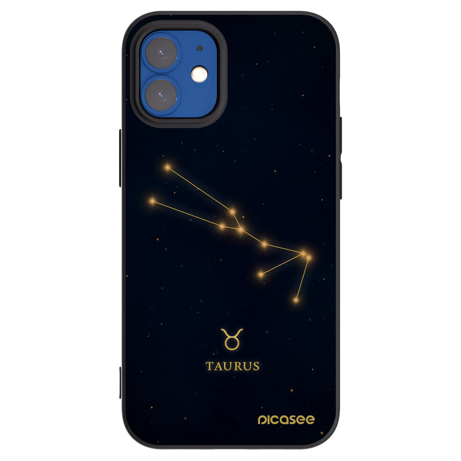 Picasee Μαύρη θήκη σιλικόνης για Apple iPhone 12 mini - TAURUS