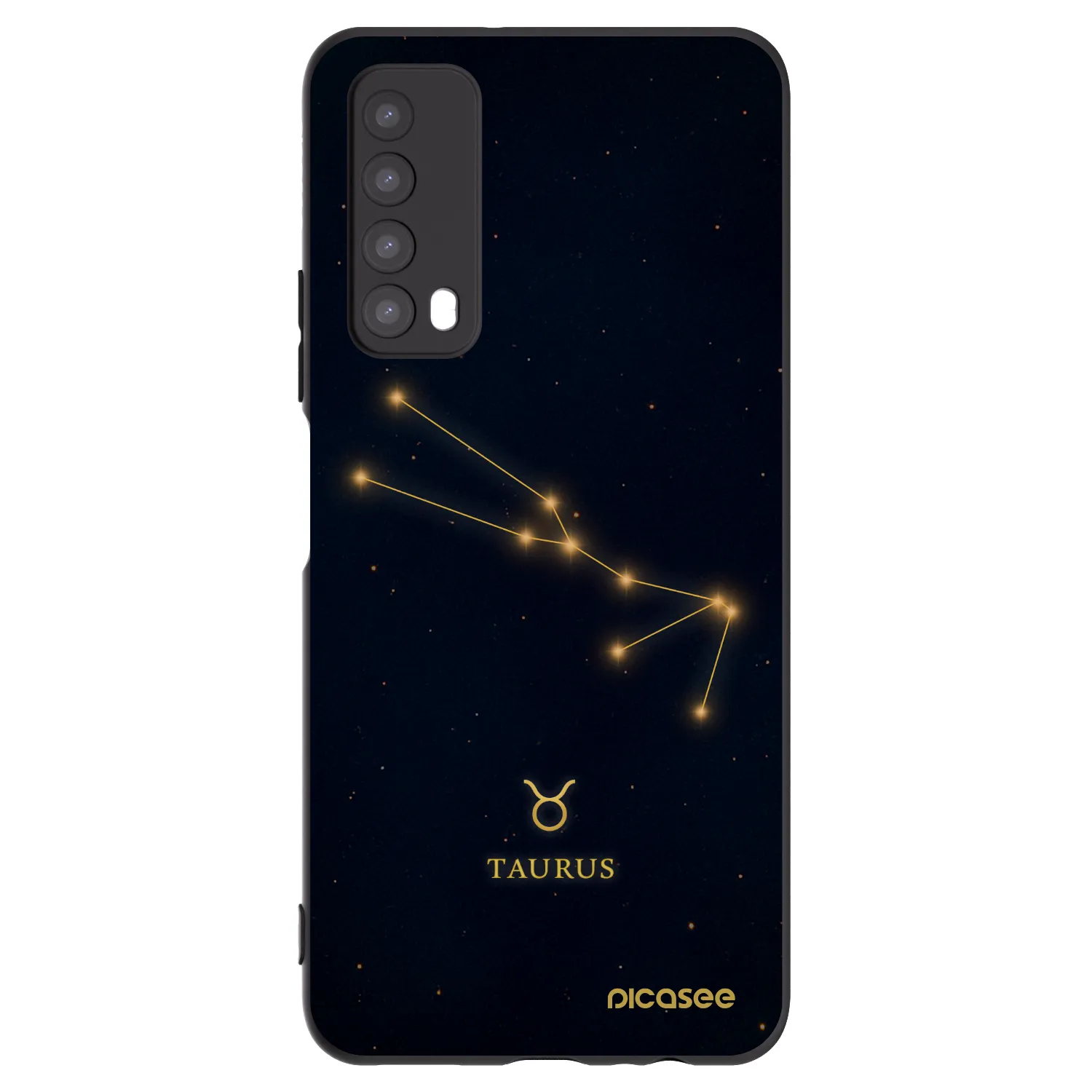 Picasee Μαύρη θήκη σιλικόνης για Huawei P Smart 2021 - TAURUS