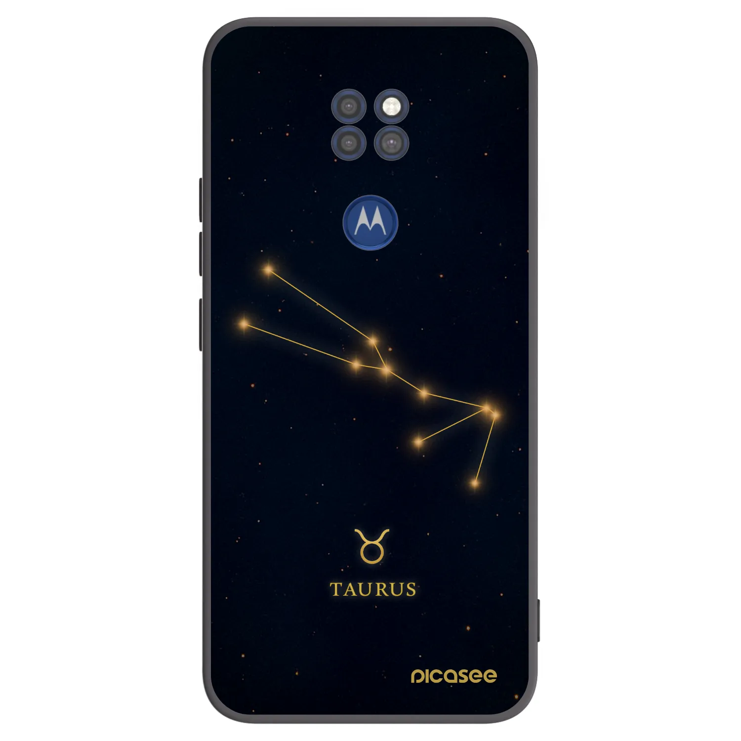 Picasee Μαύρη θήκη σιλικόνης για Motorola Moto G9 Play - TAURUS