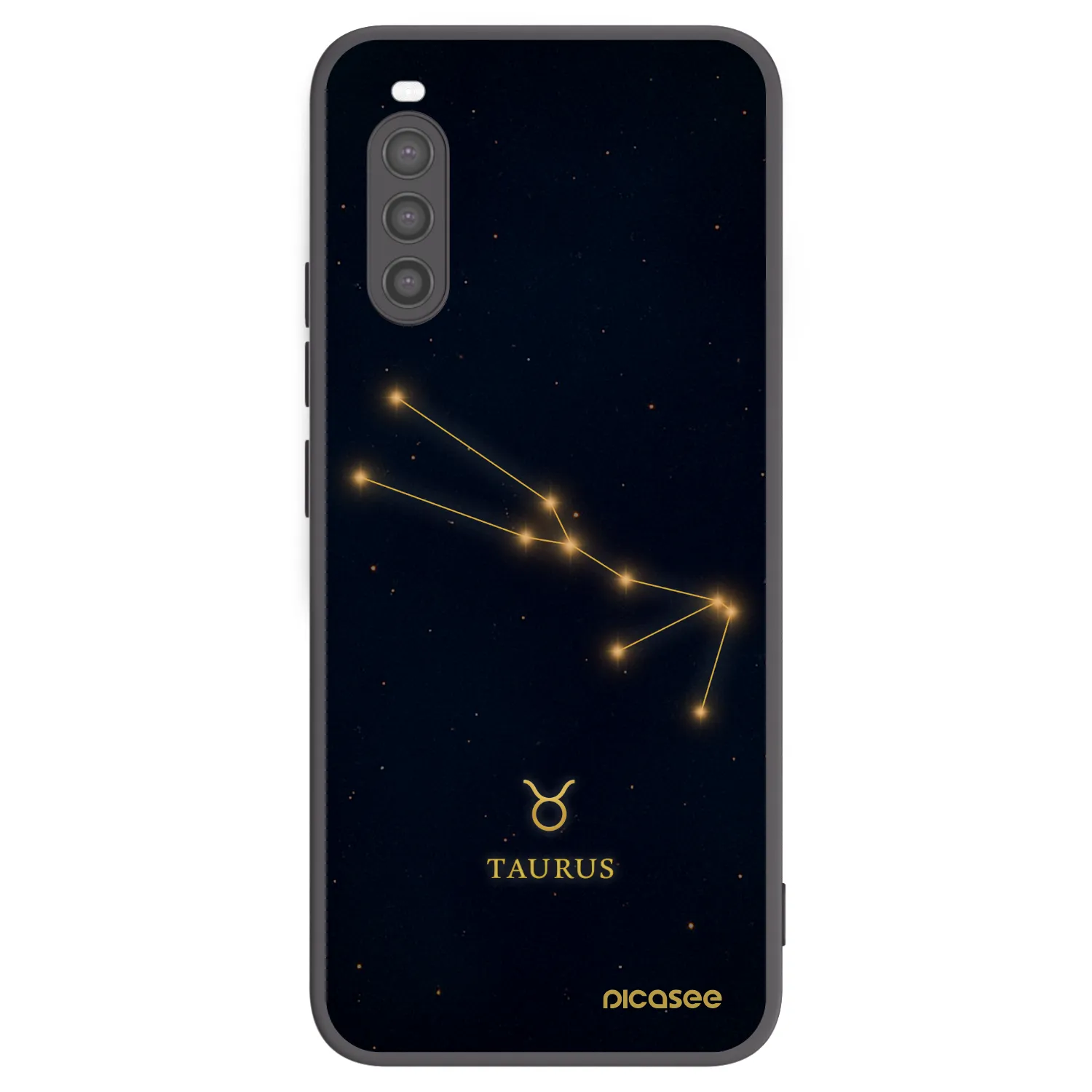Picasee Μαύρη θήκη σιλικόνης για Sony Xperia 10 II - TAURUS