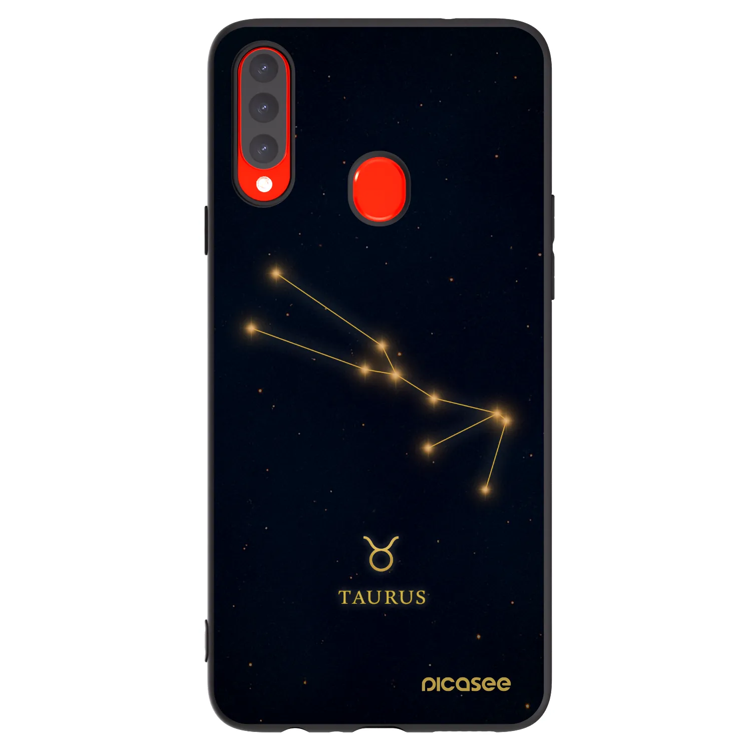Picasee Μαύρη θήκη σιλικόνης για Samsung Galaxy A20s - TAURUS