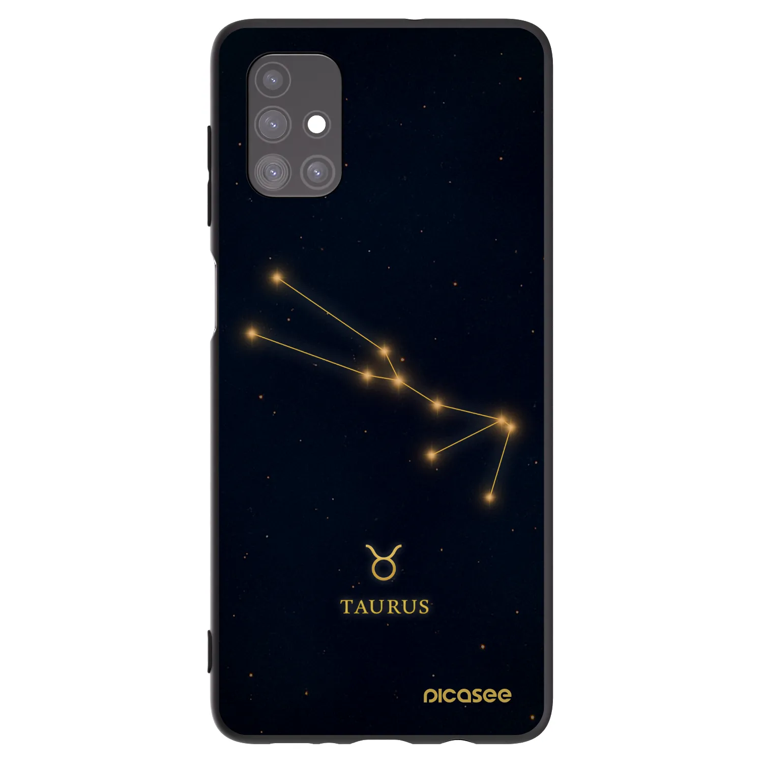 Picasee Μαύρη θήκη σιλικόνης για Samsung Galaxy M51 M515F - TAURUS