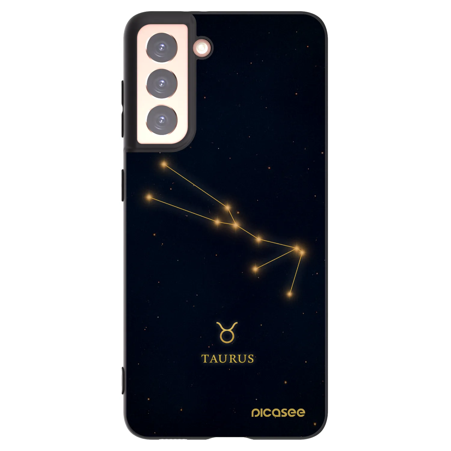 Picasee Μαύρη θήκη σιλικόνης για Samsung Galaxy S21 5G G991B - TAURUS