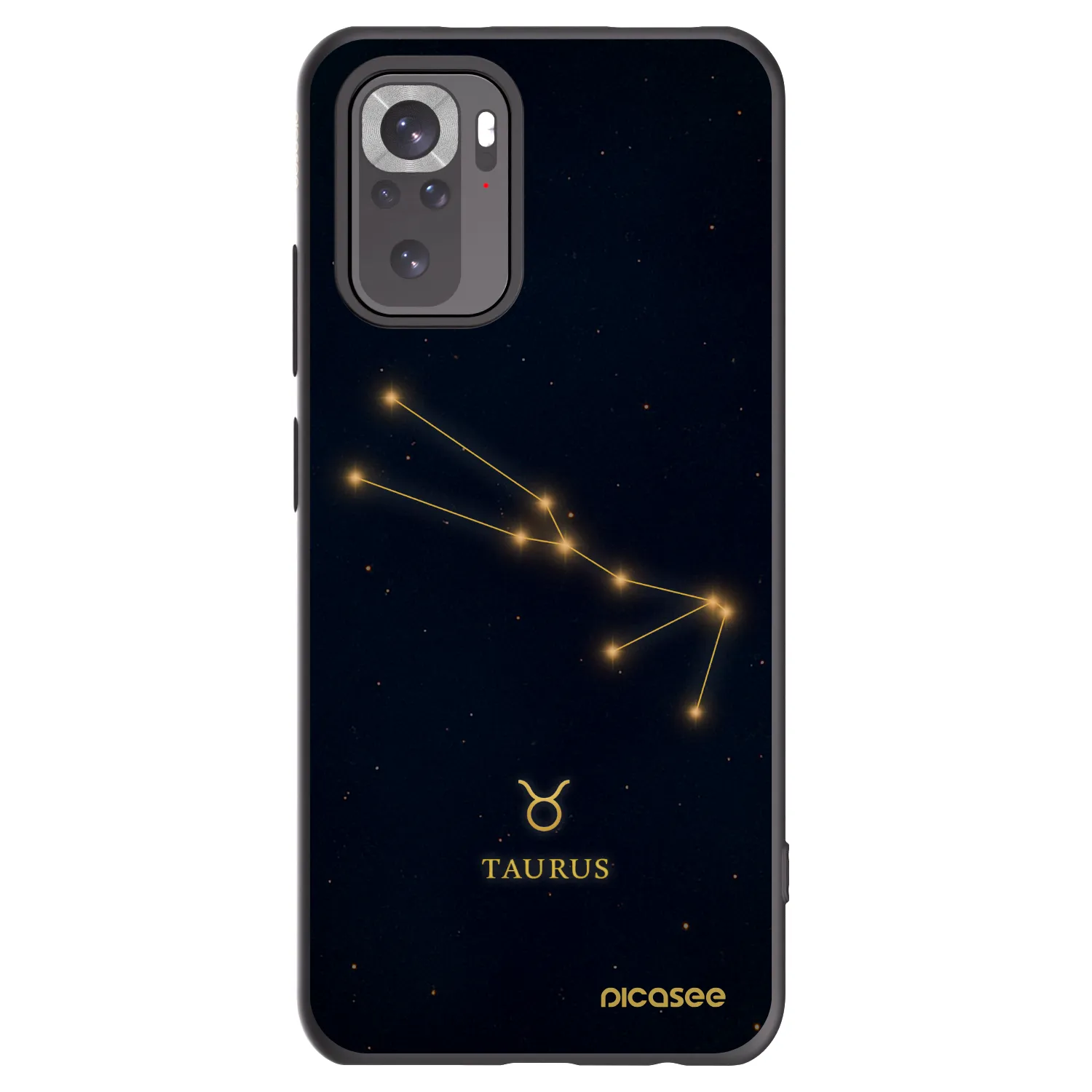 Picasee Μαύρη θήκη σιλικόνης για Xiaomi Redmi Note 10 - TAURUS