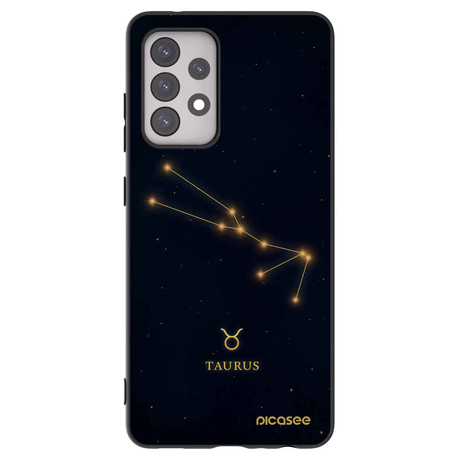 Picasee Μαύρη θήκη σιλικόνης για Samsung Galaxy A52 5G A525F - TAURUS