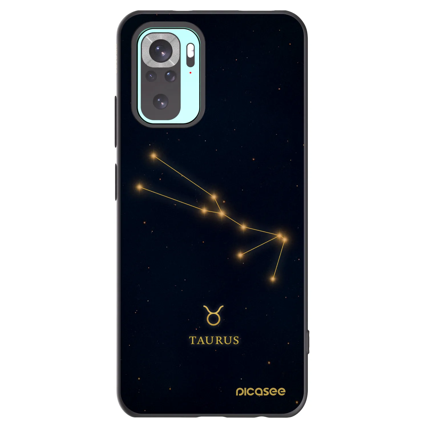 Picasee Μαύρη θήκη σιλικόνης για Xiaomi Redmi Note 10 Pro - TAURUS