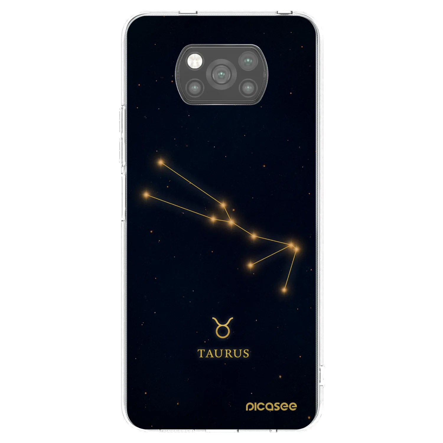 Picasee Μαύρη θήκη σιλικόνης για Xiaomi Poco X3 Pro - TAURUS