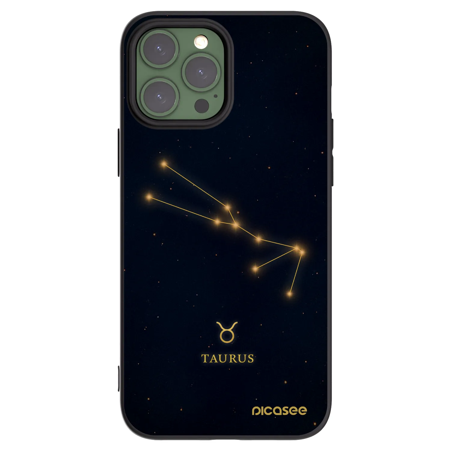 Picasee Μαύρη θήκη σιλικόνης για Apple iPhone 13 Pro Max - TAURUS
