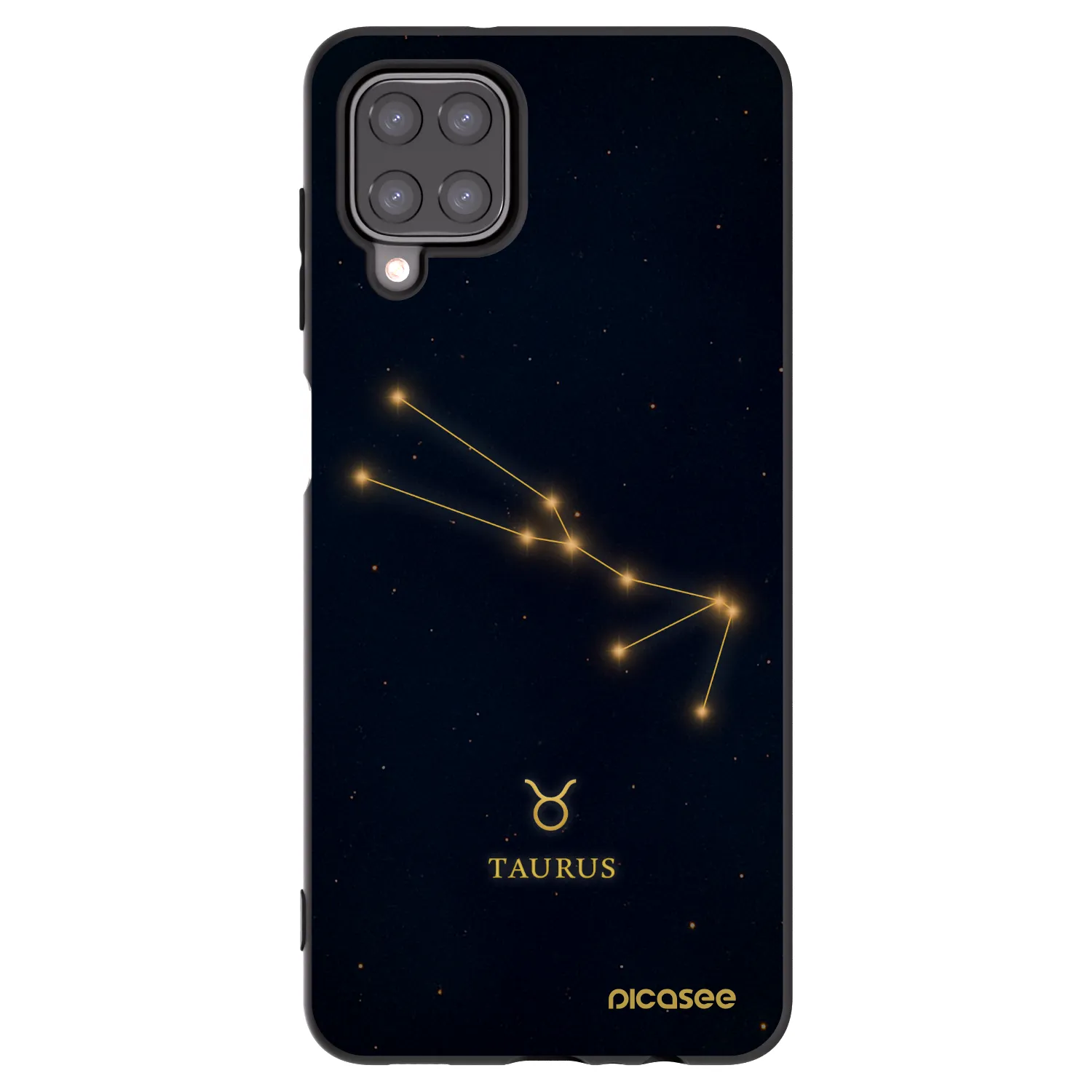 Picasee Μαύρη θήκη σιλικόνης για Samsung Galaxy M12 M127F - TAURUS