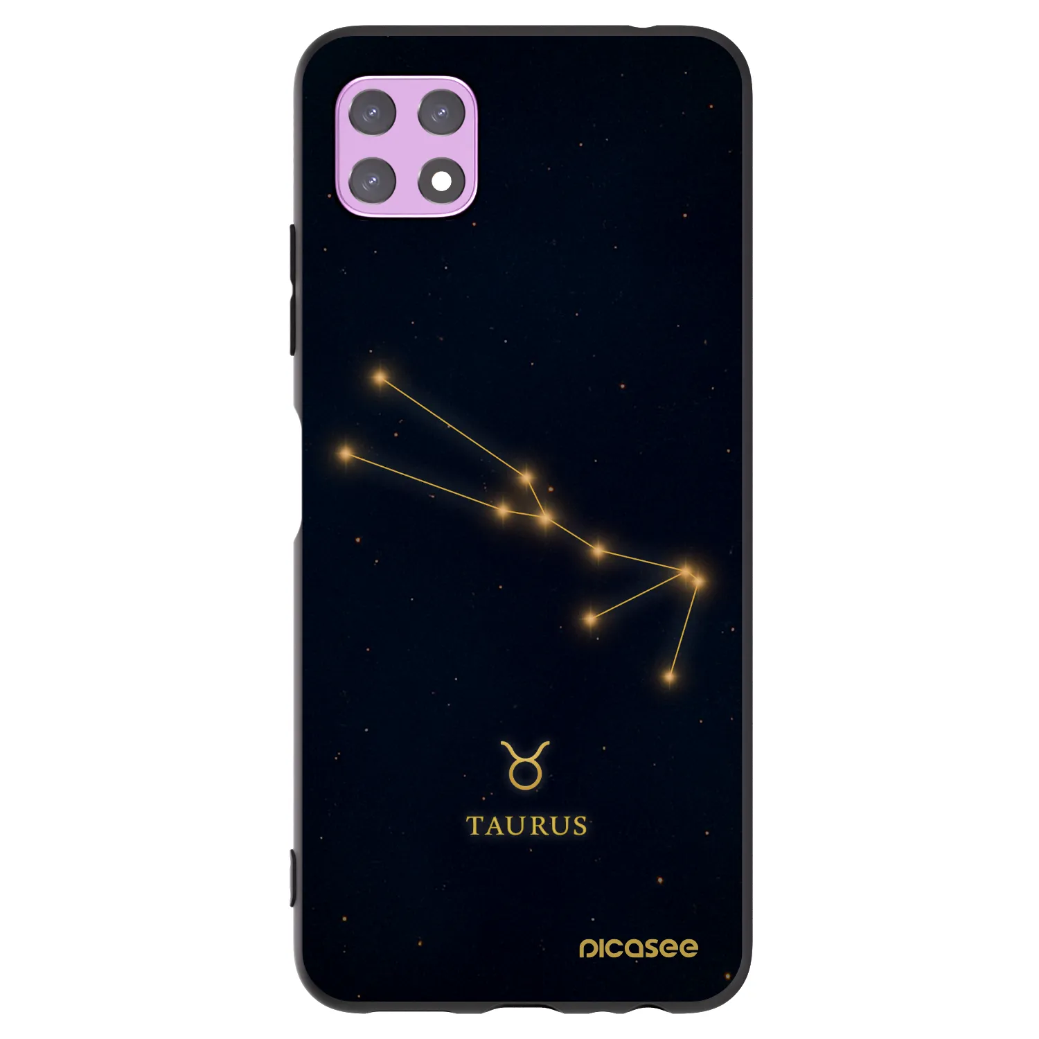 Picasee Μαύρη θήκη σιλικόνης για Samsung Galaxy A22 A226B 5G - TAURUS