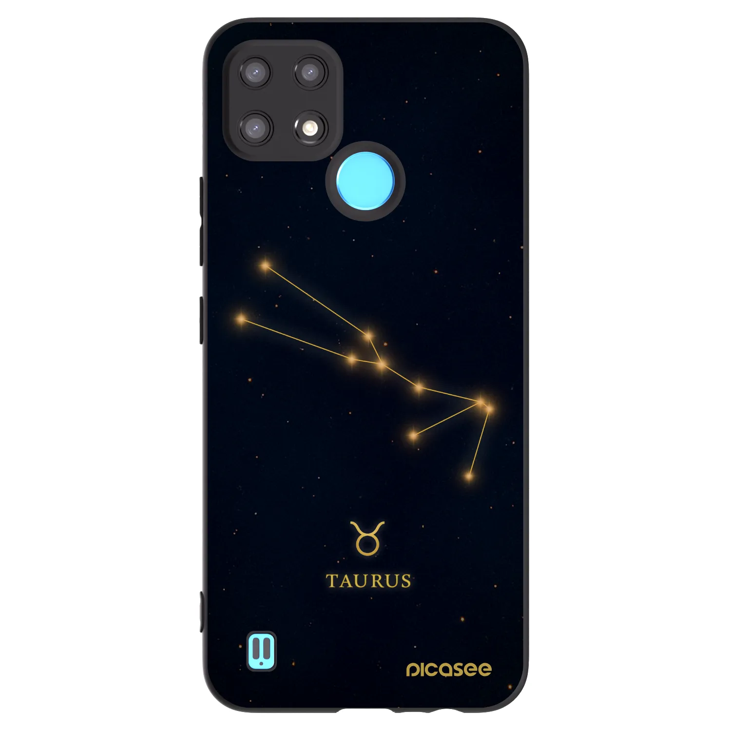 Picasee Μαύρη θήκη σιλικόνης για Realme C21 - TAURUS