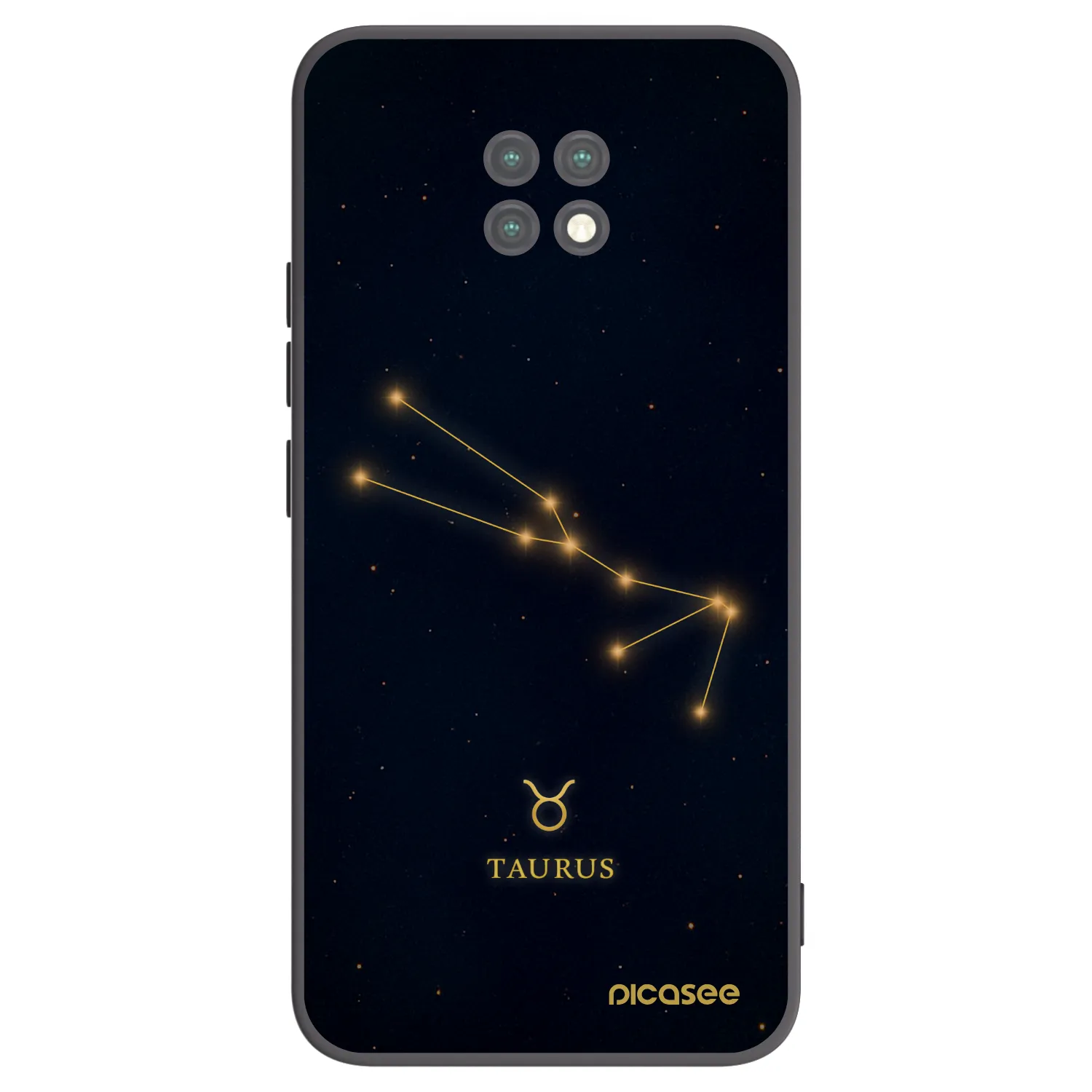Picasee Μαύρη θήκη σιλικόνης για Xiaomi Redmi Note 9T - TAURUS