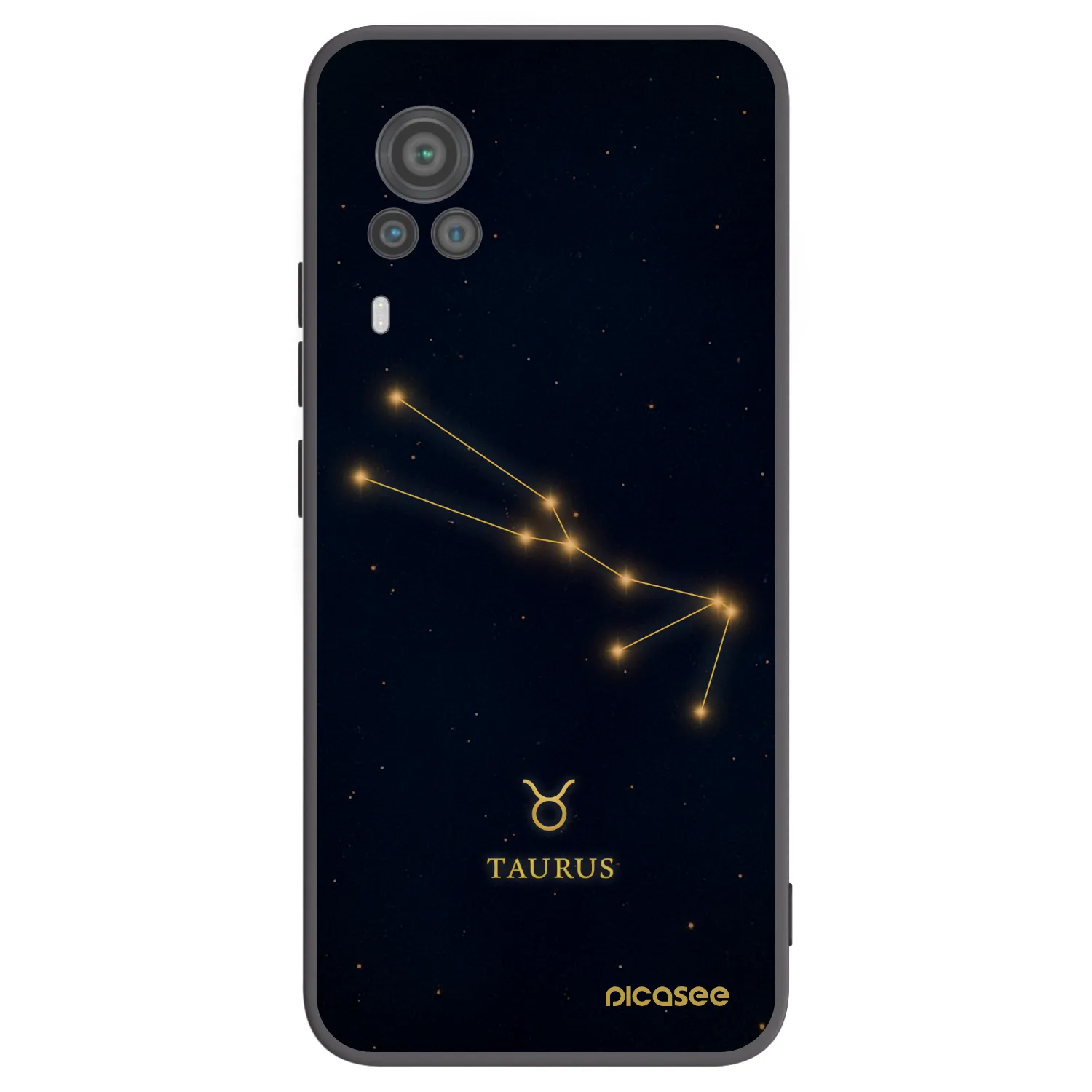 Picasee Μαύρη θήκη σιλικόνης για Vivo X60 Pro 5G - TAURUS